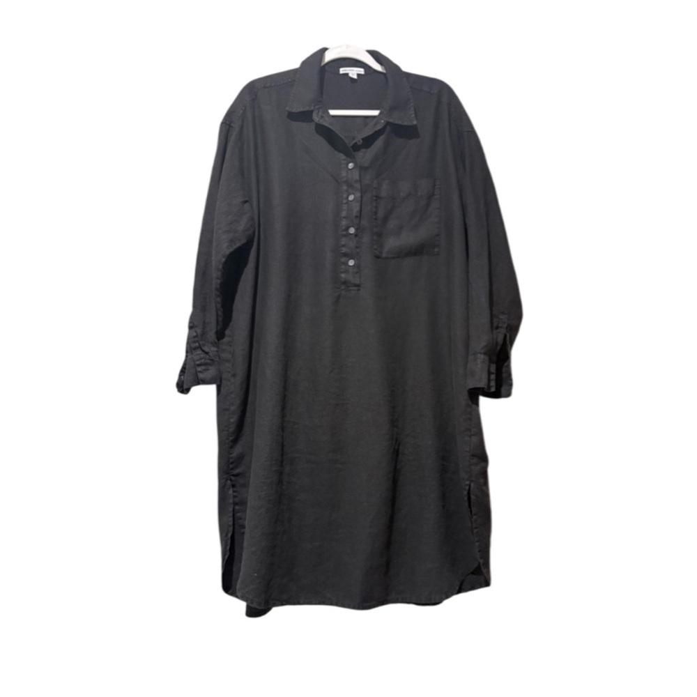 James Perse Black Midi Dress
